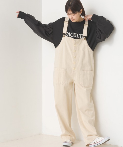 OMNES（オムネス）の「ダンプサロペット（サロペット/オーバーオール・レディース・ブラック/ベージュ/ネイビー/アイボリー/キナリ/カーキ/インディゴブルー/ブルー・FREE）」の18枚目の写真