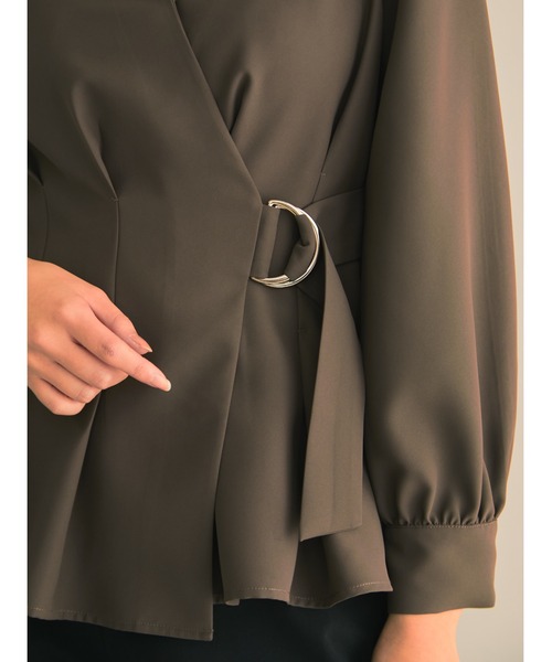 TONAL（トーナル）の「カシュクールウエストベルトブラウス（シャツ  