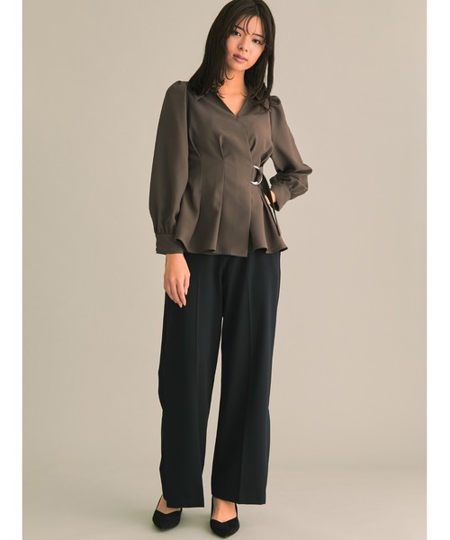 TONAL（トーナル）の「カシュクールウエストベルトブラウス（シャツ  