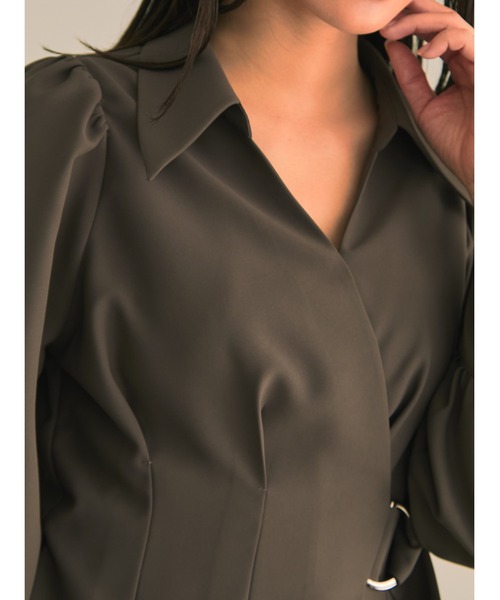 TONAL（トーナル）の「カシュクールウエストベルトブラウス（シャツ  