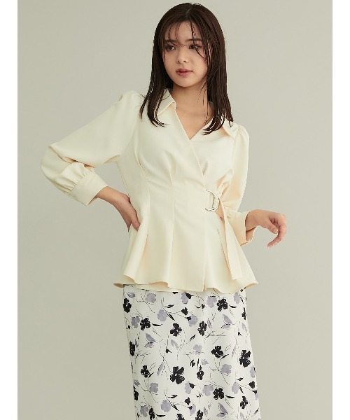 TONAL（トーナル）の「カシュクールウエストベルトブラウス（シャツ  
