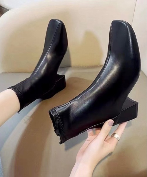 Burner（バーナー）の「【OKUOKU　0909】ショートブーツ　oku-shoes-689753449928-2435（ブーツ・レディース・B/A/C・37/38/39/40/36/35）」の2枚目の写真