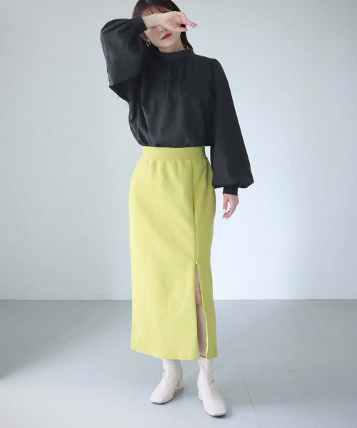 cheriella(シェリエラ)の「【cheriella】WEB限定シルケットコットンハイネックギャザーカットソー(Tシャツ/カットソー・レディース・ライトカーキ/ブラック/オフホワイト・M)」の21枚目の写真