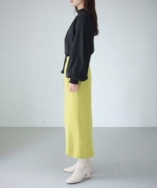 cheriella(シェリエラ)の「【cheriella】WEB限定シルケットコットンハイネックギャザーカットソー(Tシャツ/カットソー・レディース・ライトカーキ/ブラック/オフホワイト・M)」の22枚目の写真
