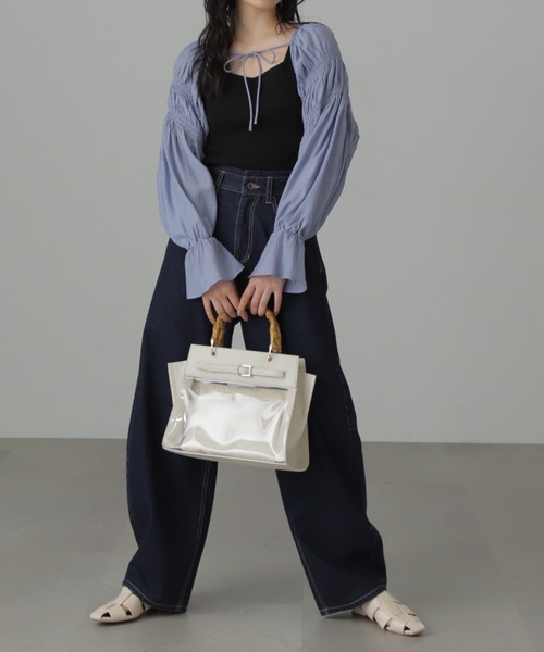 FREE'S MART（フリーズマート）の「◆マテリアルMIXバッグ（ショルダーバッグ・レディース・ブラック系その他/ホワイト/グレー・ﾌﾘ-）」の19枚目の写真