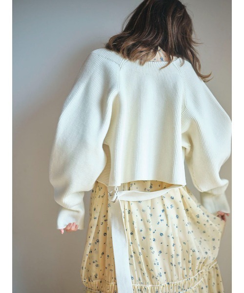 emmi(エミ)の「【emmi atelier】プリントティアードワンピース(ワンピース・レディース・ライトブルー/ネイビー/イエロー・0/1)」の8枚目の写真
