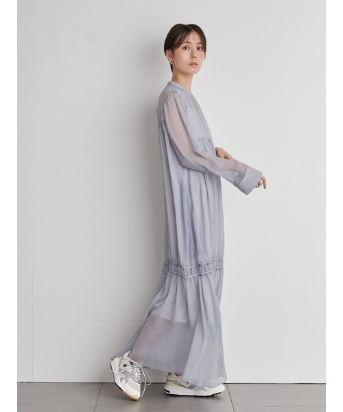 emmi(エミ)の「【emmi atelier】プリントティアードワンピース(ワンピース・レディース・ライトブルー/ネイビー/イエロー・0/1)」の13枚目の写真