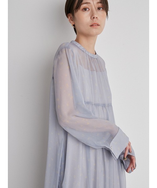 emmi(エミ)の「【emmi atelier】プリントティアードワンピース(ワンピース・レディース・ライトブルー/ネイビー/イエロー・0/1)」の16枚目の写真