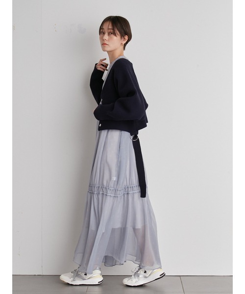 emmi(エミ)の「【emmi atelier】プリントティアードワンピース(ワンピース・レディース・ライトブルー/ネイビー/イエロー・0/1)」の22枚目の写真