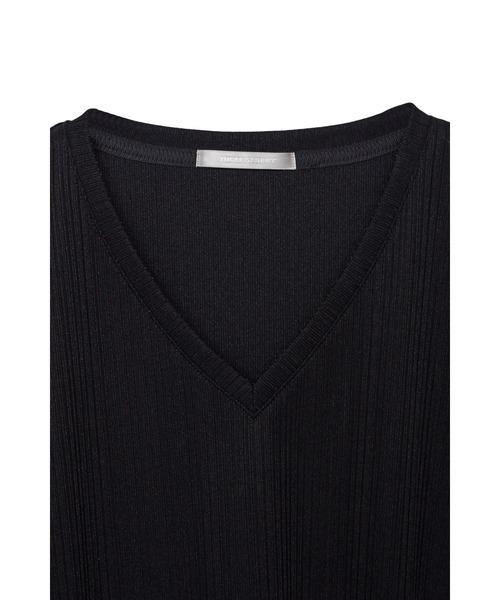 HIGH STREET(ハイストリート)の「HIGH STREET∴ABSランダムハリヌキテレコハンソデVネック(Tシャツ/カットソー・メンズ・ブラック/ホワイト/パープル系その他・LL/M/L)」の9枚目の写真