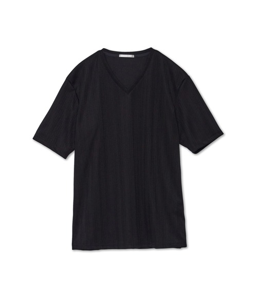HIGH STREET(ハイストリート)の「HIGH STREET∴ABSランダムハリヌキテレコハンソデVネック(Tシャツ/カットソー・メンズ・ブラック/ホワイト/パープル系その他・LL/M/L)」の21枚目の写真