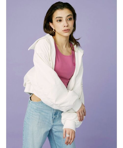 EVRIS（エヴリス）の「ボリュームスリーブショートMA-1（MA-1・レディース・ホワイト/ブラック・FREE）」の15枚目の写真