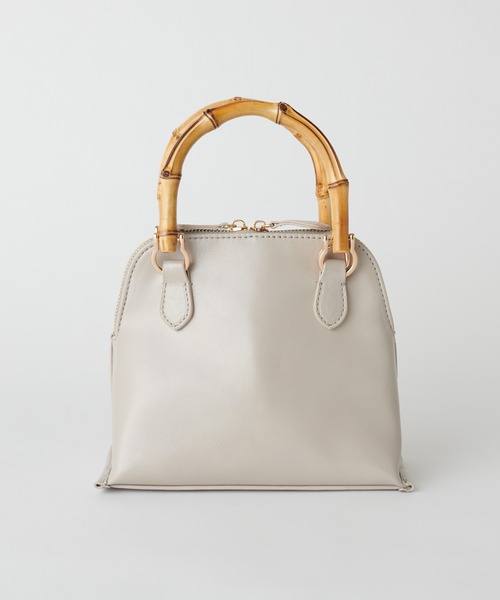 PAPILLONNER(パピヨネ)の「【OT】バンブーハンドルバッグ/PAPILLONNER/パピヨネ(ショルダーバッグ・レディース・ライトグレー/グリーン・FREE)」の17枚目の写真