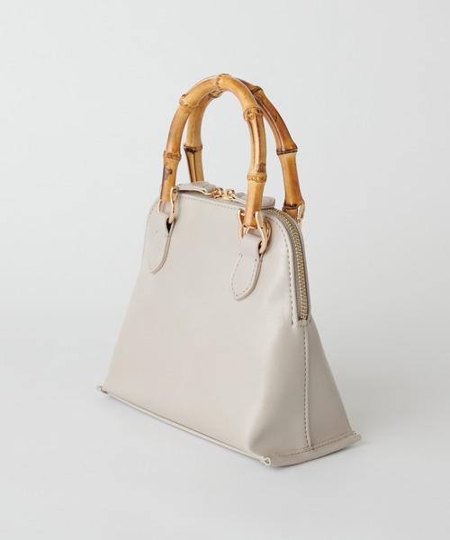 PAPILLONNER(パピヨネ)の「【OT】バンブーハンドルバッグ/PAPILLONNER/パピヨネ(ショルダーバッグ・レディース・ライトグレー/グリーン・FREE)」の18枚目の写真