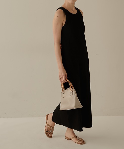 PAPILLONNER(パピヨネ)の「【OT】バンブーハンドルバッグ/PAPILLONNER/パピヨネ(ショルダーバッグ・レディース・ライトグレー/グリーン・FREE)」の13枚目の写真