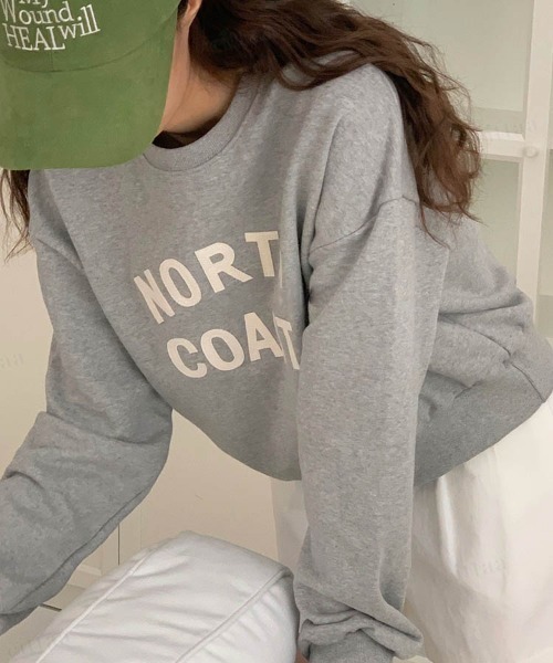 Dalfwin（ダールフィン）の「COASTエンブレムロゴドルマンスリーブスウェット（スウェット・レディース・ネイビー/ライトベージュ/グレー・FREE）」の5枚目の写真