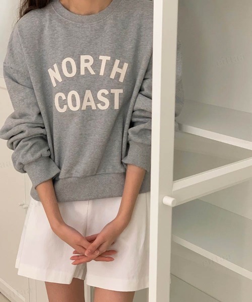 Dalfwin（ダールフィン）の「COASTエンブレムロゴドルマンスリーブスウェット（スウェット・レディース・ネイビー/ライトベージュ/グレー・FREE）」の7枚目の写真