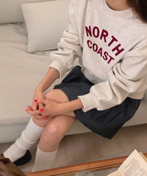 Dalfwin（ダールフィン）の「COASTエンブレムロゴドルマンスリーブスウェット（スウェット・レディース・ネイビー/ライトベージュ/グレー・FREE）」の10枚目の写真