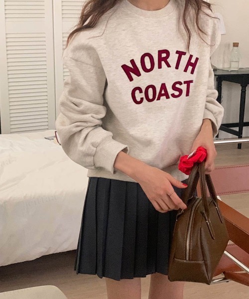 Dalfwin（ダールフィン）の「COASTエンブレムロゴドルマンスリーブスウェット（スウェット・レディース・ネイビー/ライトベージュ/グレー・FREE）」の11枚目の写真