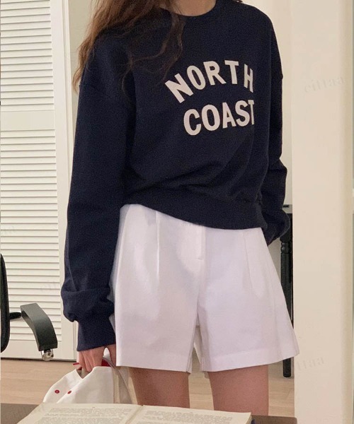 Dalfwin（ダールフィン）の「COASTエンブレムロゴドルマンスリーブスウェット（スウェット・レディース・ネイビー/ライトベージュ/グレー・FREE）」の12枚目の写真