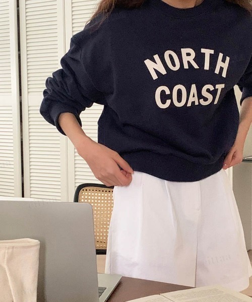 Dalfwin（ダールフィン）の「COASTエンブレムロゴドルマンスリーブスウェット（スウェット・レディース・ネイビー/ライトベージュ/グレー・FREE）」の15枚目の写真