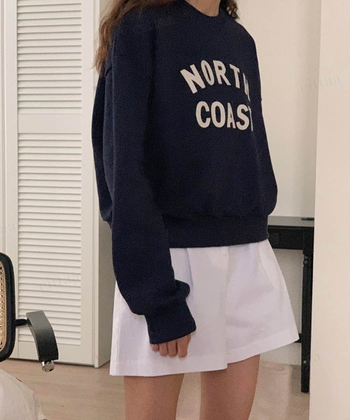 Dalfwin（ダールフィン）の「COASTエンブレムロゴドルマンスリーブスウェット（スウェット・レディース・ネイビー/ライトベージュ/グレー・FREE）」の18枚目の写真