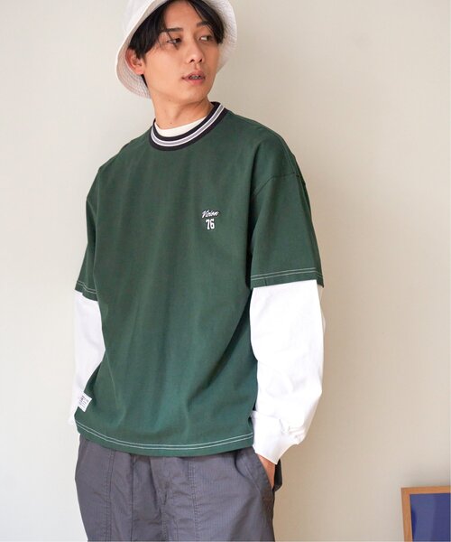 VISION STREET WEAR（ヴィジョンストリートウェア）の「VISION STREET WEAR ビジョンストリート スリーブレイヤードリブライン（Tシャツ/カットソー・メンズ・ホワイト/ブラック/ブルー/グリーン系その他・M/L）」の4枚目の写真
