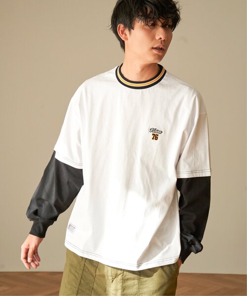 VISION STREET WEAR（ヴィジョンストリートウェア）の「VISION STREET WEAR ビジョンストリート スリーブレイヤードリブライン（Tシャツ/カットソー・メンズ・ホワイト/ブラック/ブルー/グリーン系その他・M/L）」の2枚目の写真