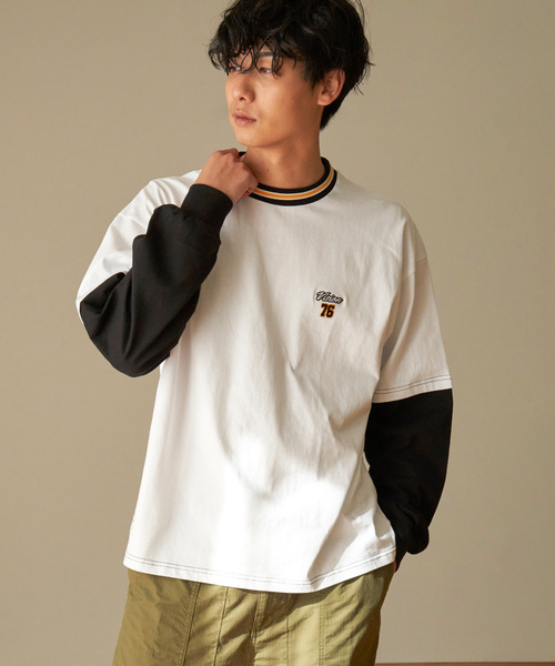 VISION STREET WEAR（ヴィジョンストリートウェア）の「VISION STREET WEAR ビジョンストリート スリーブレイヤードリブライン（Tシャツ/カットソー・メンズ・ホワイト/ブラック/ブルー/グリーン系その他・M/L）」の5枚目の写真