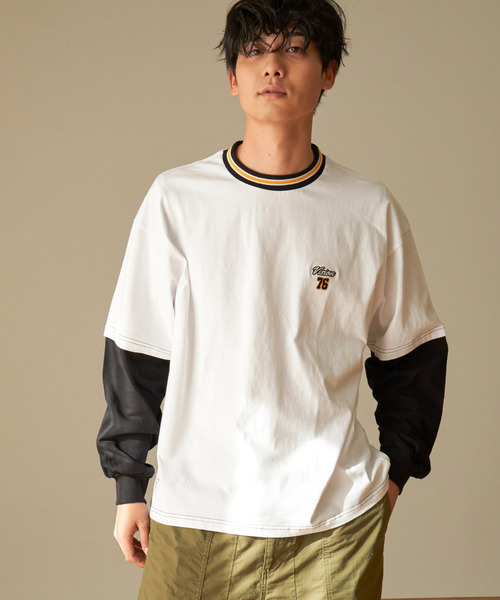 VISION STREET WEAR（ヴィジョンストリートウェア）の「VISION STREET WEAR ビジョンストリート スリーブレイヤードリブライン（Tシャツ/カットソー・メンズ・ホワイト/ブラック/ブルー/グリーン系その他・M/L）」の6枚目の写真