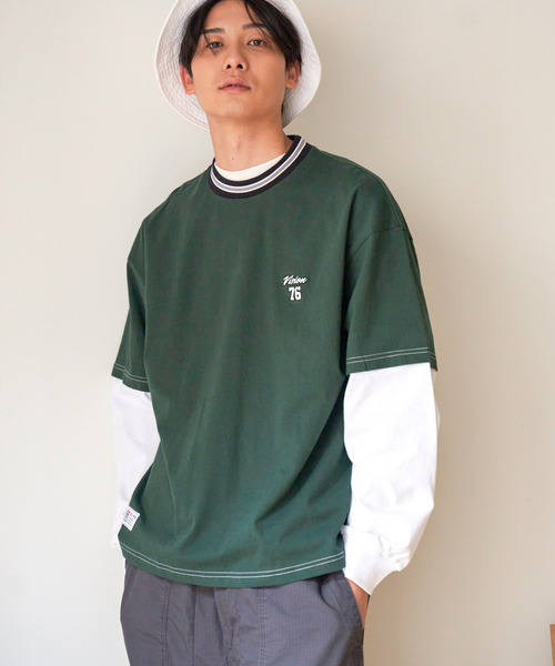 VISION STREET WEAR（ヴィジョンストリートウェア）の「VISION STREET WEAR ビジョンストリート スリーブレイヤードリブライン（Tシャツ/カットソー・メンズ・ホワイト/ブラック/ブルー/グリーン系その他・M/L）」の12枚目の写真