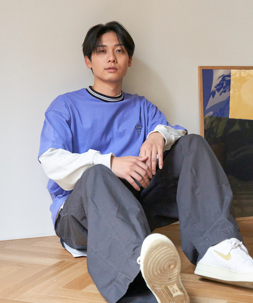 VISION STREET WEAR（ヴィジョンストリートウェア）の「VISION STREET WEAR ビジョンストリート スリーブレイヤードリブライン（Tシャツ/カットソー・メンズ・ホワイト/ブラック/ブルー/グリーン系その他・M/L）」の8枚目の写真