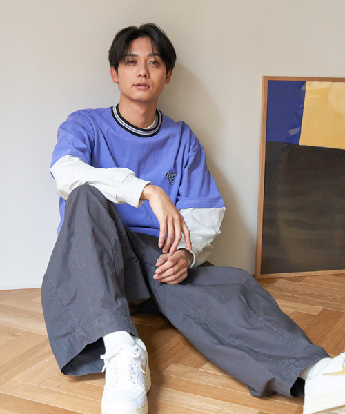 VISION STREET WEAR（ヴィジョンストリートウェア）の「VISION STREET WEAR ビジョンストリート スリーブレイヤードリブライン（Tシャツ/カットソー・メンズ・ホワイト/ブラック/ブルー/グリーン系その他・M/L）」の10枚目の写真