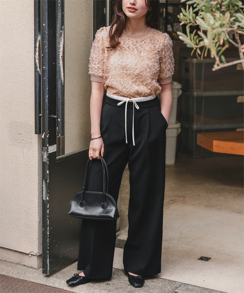 titivate（ティティベイト）の「シアーフリルレースプルオーバー（Tシャツ/カットソー・レディース・アイボリー/ブラック/ピンク・FREE）」の14枚目の写真