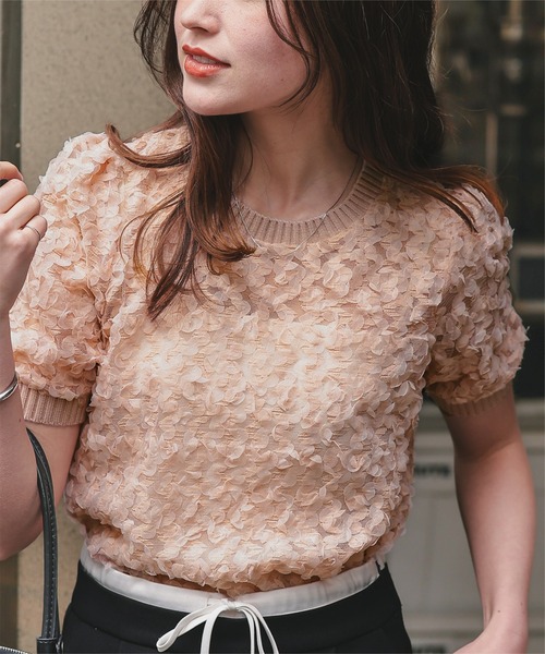 titivate（ティティベイト）の「シアーフリルレースプルオーバー（Tシャツ/カットソー・レディース・アイボリー/ブラック/ピンク・FREE）」の19枚目の写真