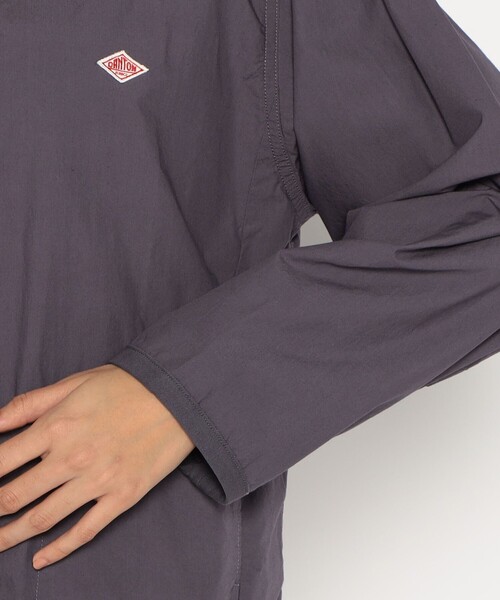 ダントン　ベージュ　シャツカーディガン　ノーカラー　38 DANTON / ダントン / シャツカーディガン （36サイズ / 38サイズ