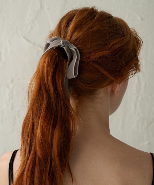 VATSURICA（バツリカ）の「〈VATSURICA〉ベロア リボン ヘアゴム1（ヘアゴム・レディース・ブラック/ベージュ/ブラウン/グレー/グリーン・FREE）」の19枚目の写真