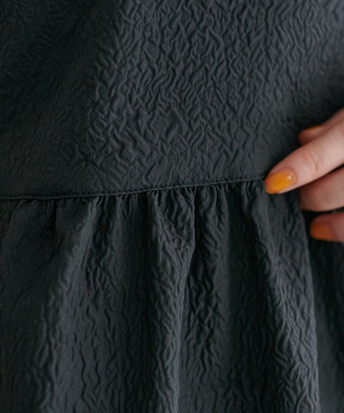 DISCOAT（ディスコート）の「【WEB限定】ジャガードキャミワンピース（ワンピース・レディース・ブラック/アイボリー/グリーン系その他・FREE）」の5枚目の写真