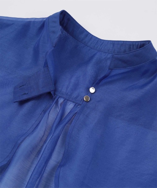 miette（ミエット）の「ボリュームスリーブシアーシャツアームボレロ（シャツ/ブラウス・レディース・ブラック/オフホワイト/ブルー・FREE）」の5枚目の写真