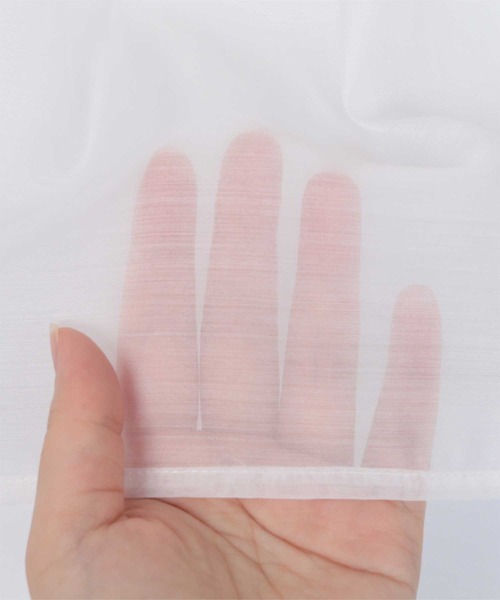 miette（ミエット）の「ボリュームスリーブシアーシャツアームボレロ（シャツ/ブラウス・レディース・ブラック/オフホワイト/ブルー・FREE）」の14枚目の写真