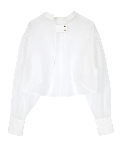 miette（ミエット）の「ボリュームスリーブシアーシャツアームボレロ（シャツ/ブラウス・レディース・ブラック/オフホワイト/ブルー・FREE）」の16枚目の写真