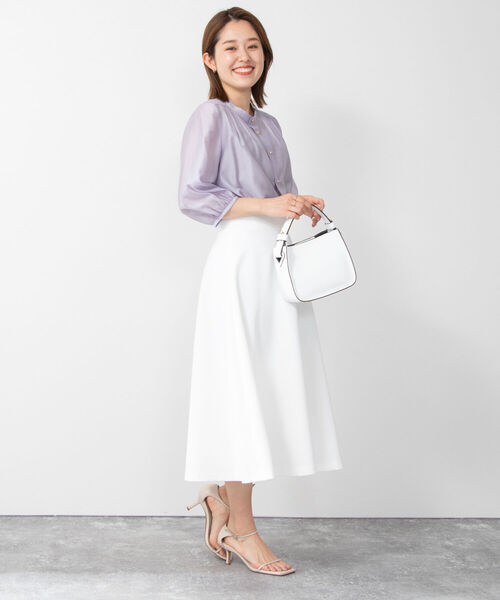 NOLLEY’S(ノーリーズ)の「ソフトオーガンジーシャーリングブラウス(シャツ/ブラウス・レディース・サックスブルー/ラベンダー/ブラック/イエロー・38/36)」の18枚目の写真