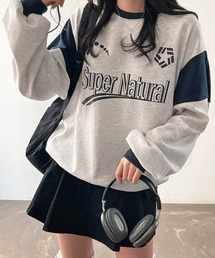 Dalfwin | 韓国ファッションNaturalプリントy2k配色スウェット(スウェット)