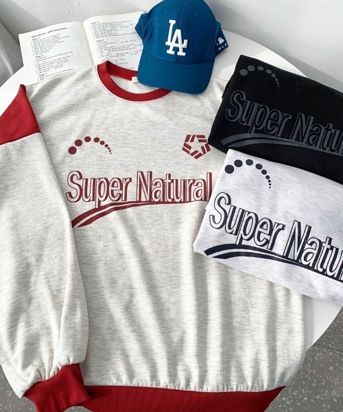 Dalfwin(ダールフィン)の「韓国ファッションNaturalプリントy2k配色スウェット(スウェット・レディース・ダークブルー/チャコールグレー/レッド・FREE)」の19枚目の写真