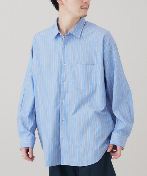B.C STOCK(ベーセーストック)の「オーバーサイズ レギュラーシャツ(シャツ/ブラウス・メンズ・ベージュ/ブルー系その他/ホワイト・SMALL/MEDIUM/LARGE)」の22枚目の写真