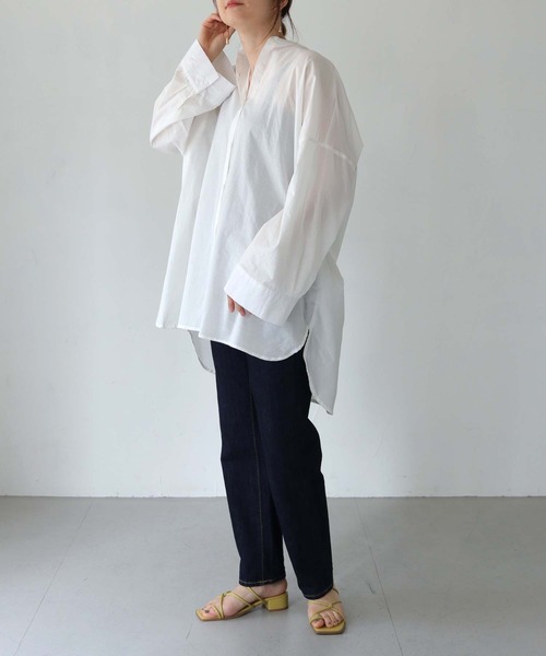 HER CLOSET(ハークローゼット)の「【shemoshelly】WEB限定バックギャザーブラウス(シャツ/ブラウス・レディース・モカ/カーキ/ブラック/オフホワイト・M)」の11枚目の写真