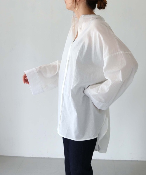 HER CLOSET(ハークローゼット)の「【shemoshelly】WEB限定バックギャザーブラウス(シャツ/ブラウス・レディース・モカ/カーキ/ブラック/オフホワイト・M)」の8枚目の写真