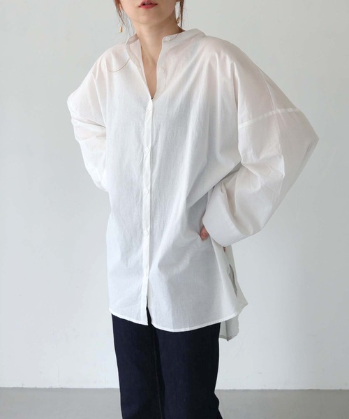 HER CLOSET(ハークローゼット)の「【shemoshelly】WEB限定バックギャザーブラウス(シャツ/ブラウス・レディース・モカ/カーキ/ブラック/オフホワイト・M)」の7枚目の写真