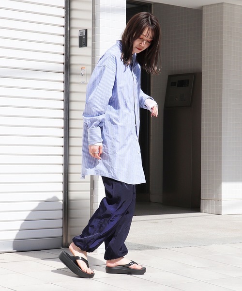 EVOL（イーボル）の「【EVOL】軽量厚底ソフトトングリカバリーサンダル IU5152（サンダル・レディース・ブラック/ベージュ・S/M/L）」の6枚目の写真