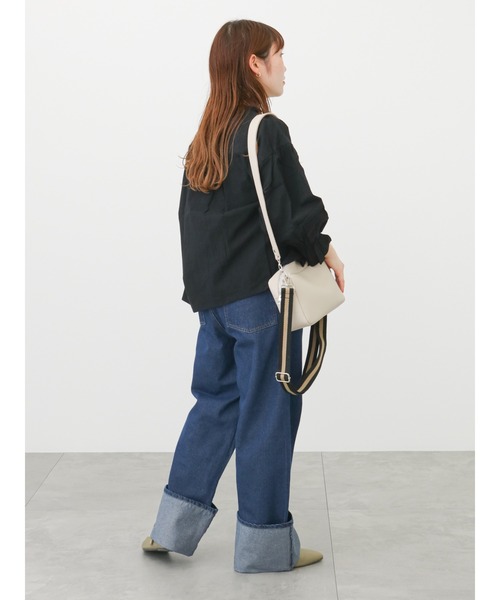 ehka sopo（エヘカソポ）の「ロールアップデニムパンツ（デニムパンツ・レディース・サックスブルー/ブルー/ネイビー・ﾌﾘ-）」の8枚目の写真